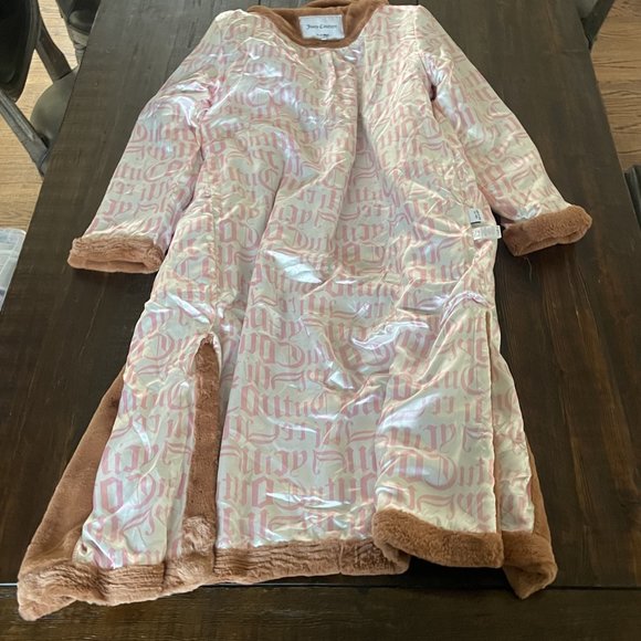 NWT Juicy Couture Sz Medium Teddy Trench Coat Brown Long Women - Picture 4 of 15